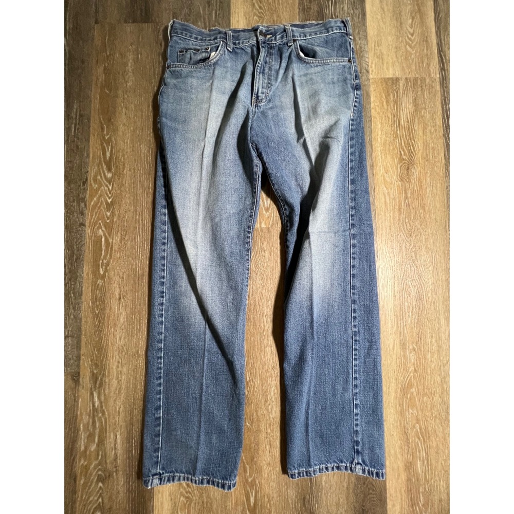 Calvin Klein Jeans Relaxed Straight Mens 36 Blue Good Medium Wash Easy Fit Denim